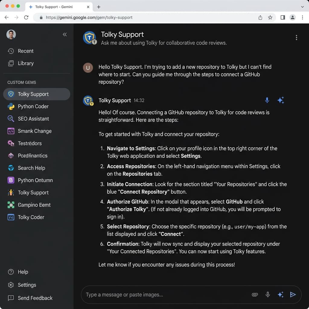 Gems Test and Preview Panel in Gemini